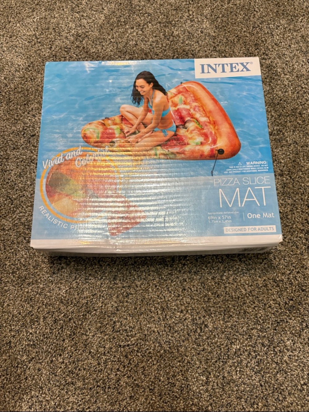 Intex Pizza Slice Mat Inflatable Pool Float - Orange Red